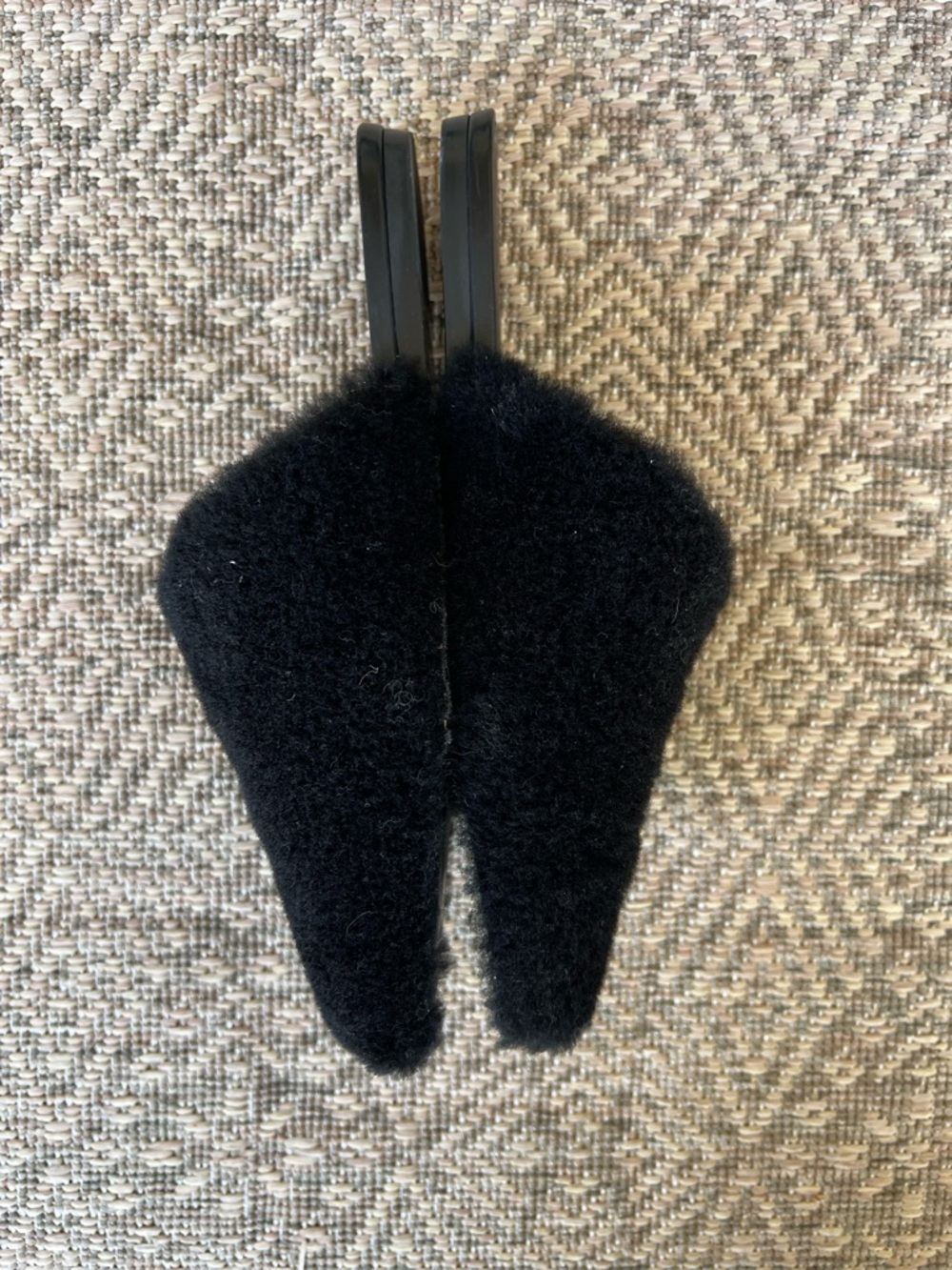 Jenni Kayne Shearling Black‎ Slip On Mules Fuzzy Womens EU 38 US 7.5 8 - Picture 7 of 10